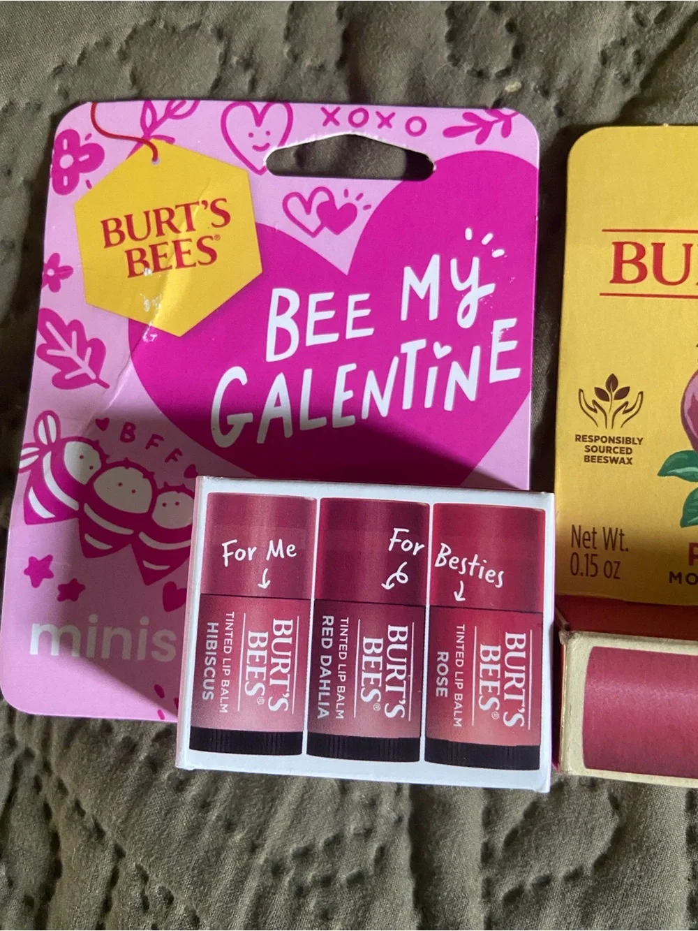 Burt's Bees Combo Packs Bundle of Tinted Lip Balm Lip Shimmer & Lip Balm